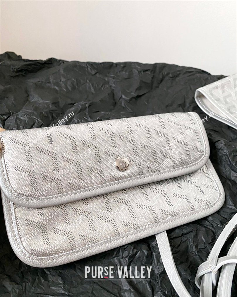 Goyard Saint Louis PM Bag with Dogtooth Print Silver 2026 (BI-260122053)