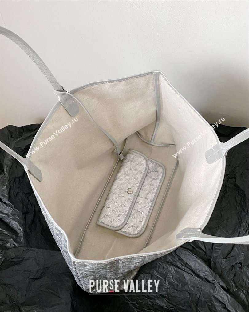 Goyard Saint Louis PM Bag with Dogtooth Print Silver 2026 (BI-260122053)