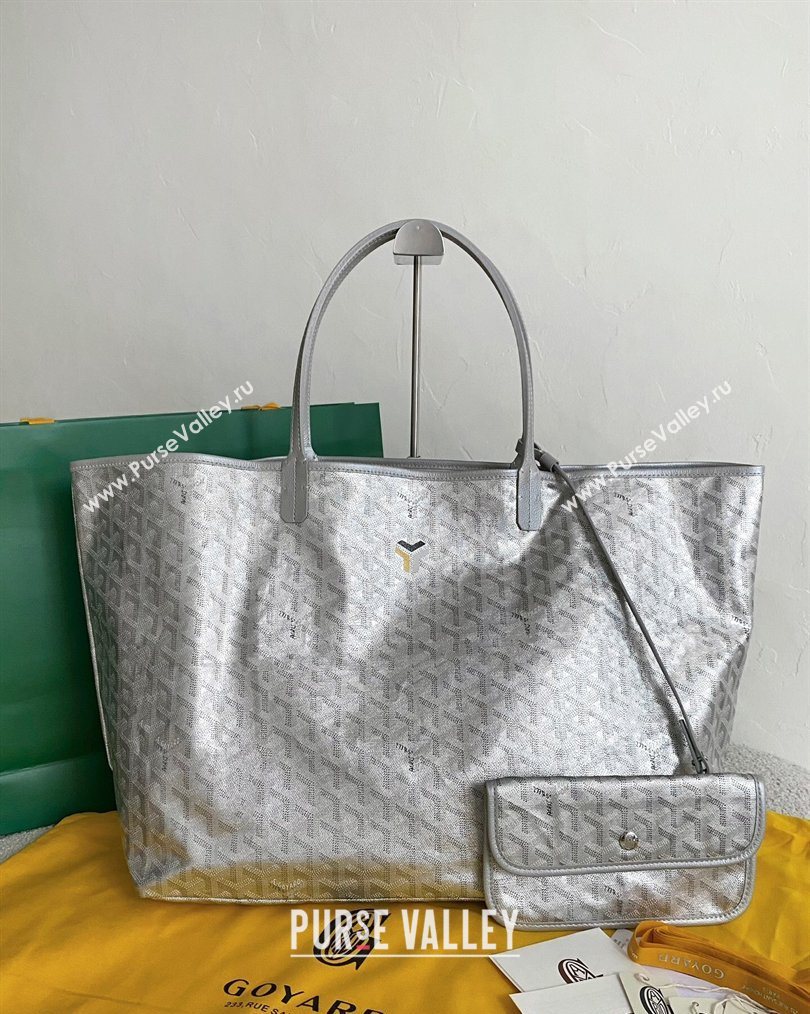 Goyard Saint Louis GM Bag with Dogtooth Print Silver 2026 (BI-260122054)