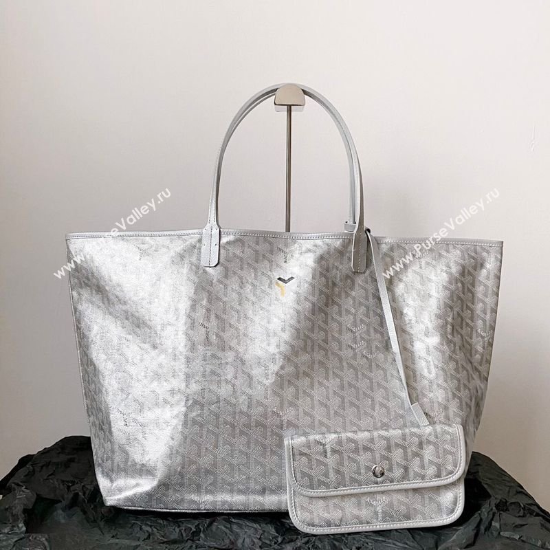 Goyard Saint Louis GM Bag with Dogtooth Print Silver 2026 (BI-260122054)