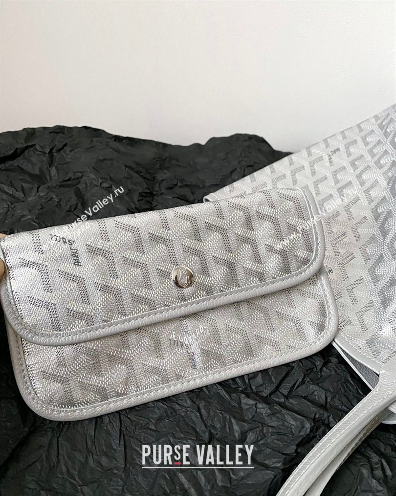 Goyard Saint Louis GM Bag with Dogtooth Print Silver 2026 (BI-260122054)