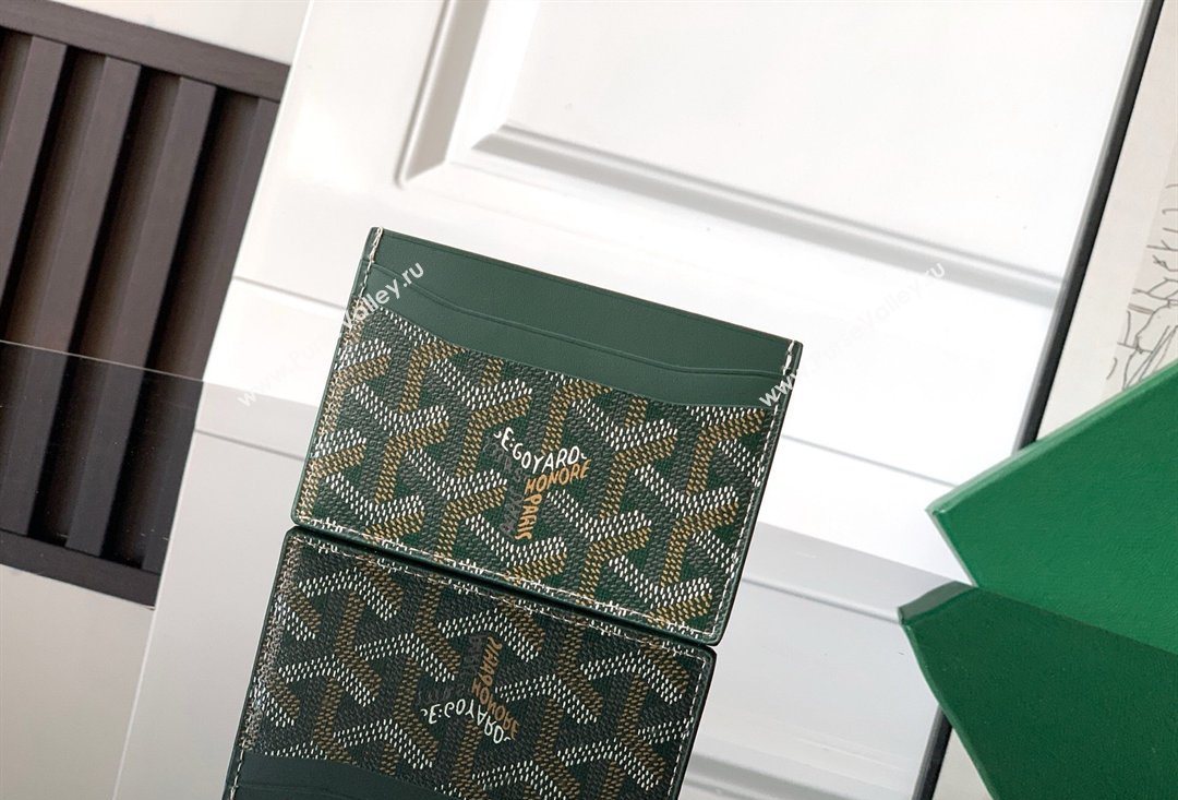 Goyard Saint-Sulpice Card Case Wallet Dark Green 2026 3301 (SCAI-260331097)