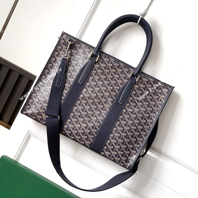 Goyard Morvan Document Case Top Handle Bag Navy Blue 2026 GY8066 (SCAI-260331002)