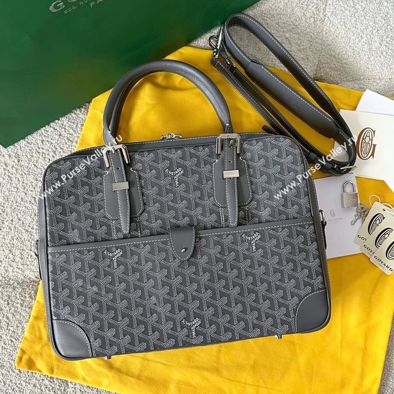 Goyard Ambassade MM Document Case Briefcase Grey 2026 GY6027 (BI-260331115)