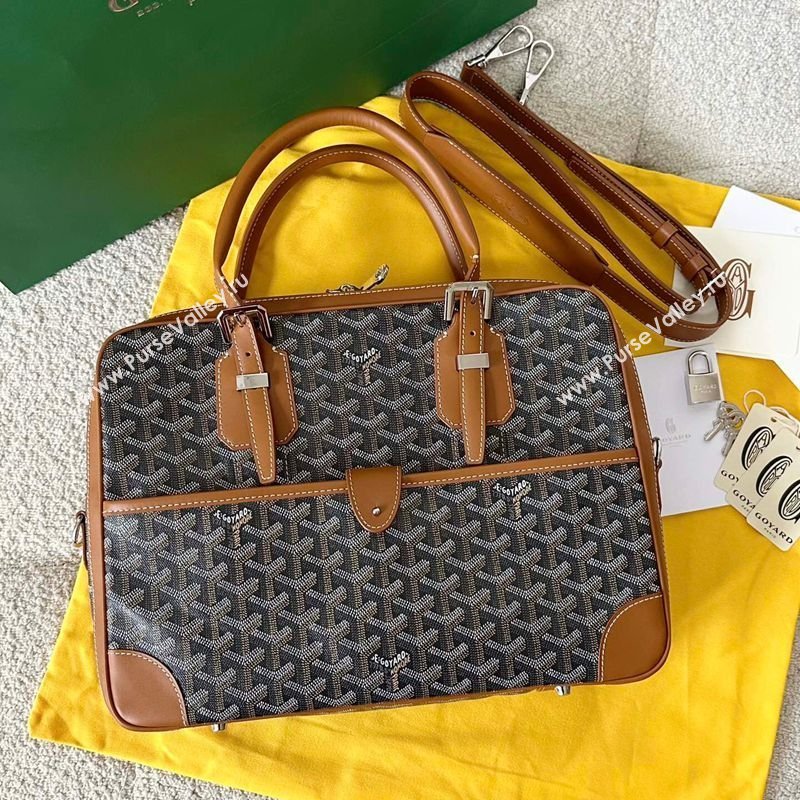 Goyard Ambassade MM Document Case Briefcase Brown 2026 GY6027 (BI-260331116)