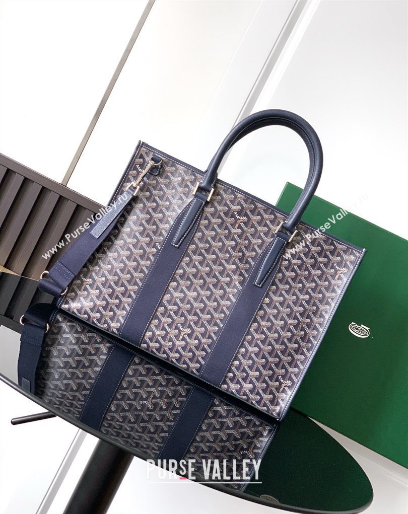 Goyard Morvan Document Case Top Handle Bag Navy Blue 2026 GY8066 (SCAI-260331002)