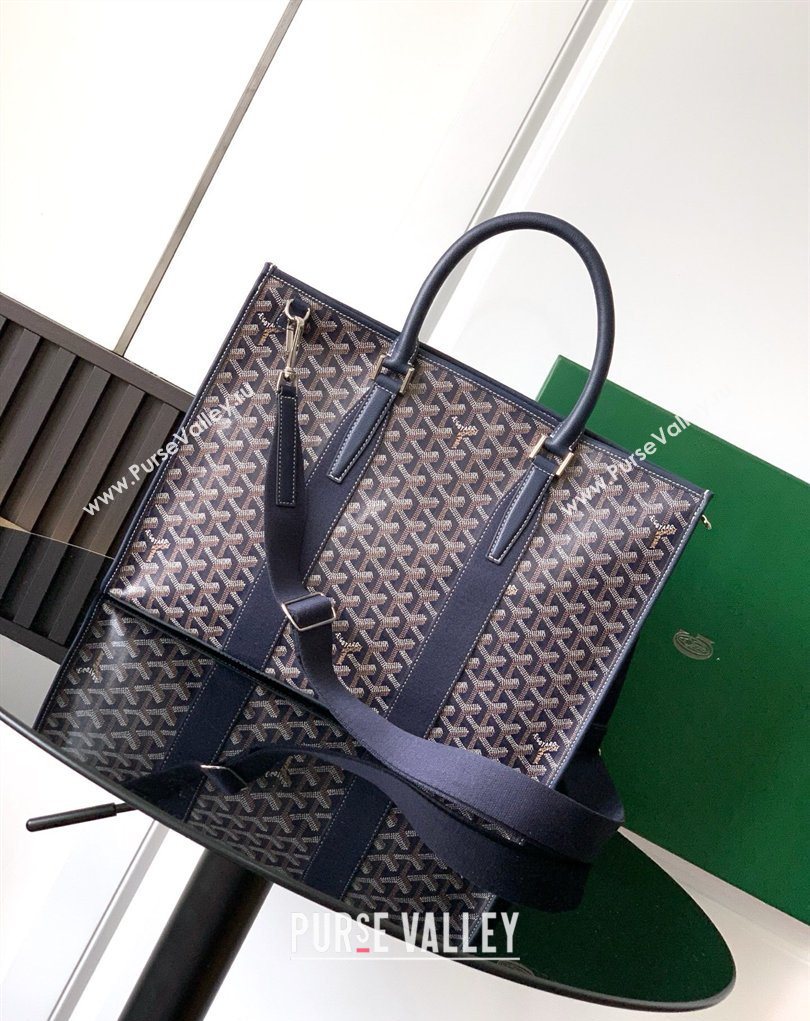 Goyard Morvan Document Case Top Handle Bag Navy Blue 2026 GY8066 (SCAI-260331002)