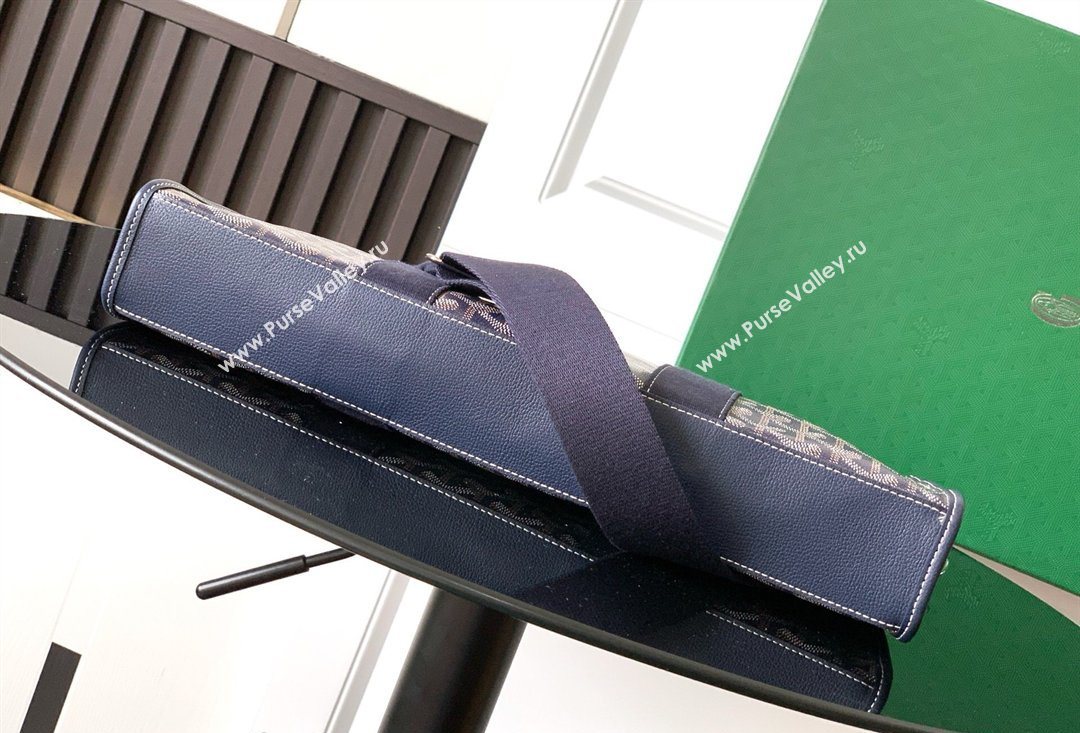 Goyard Morvan Document Case Top Handle Bag Navy Blue 2026 GY8066 (SCAI-260331002)