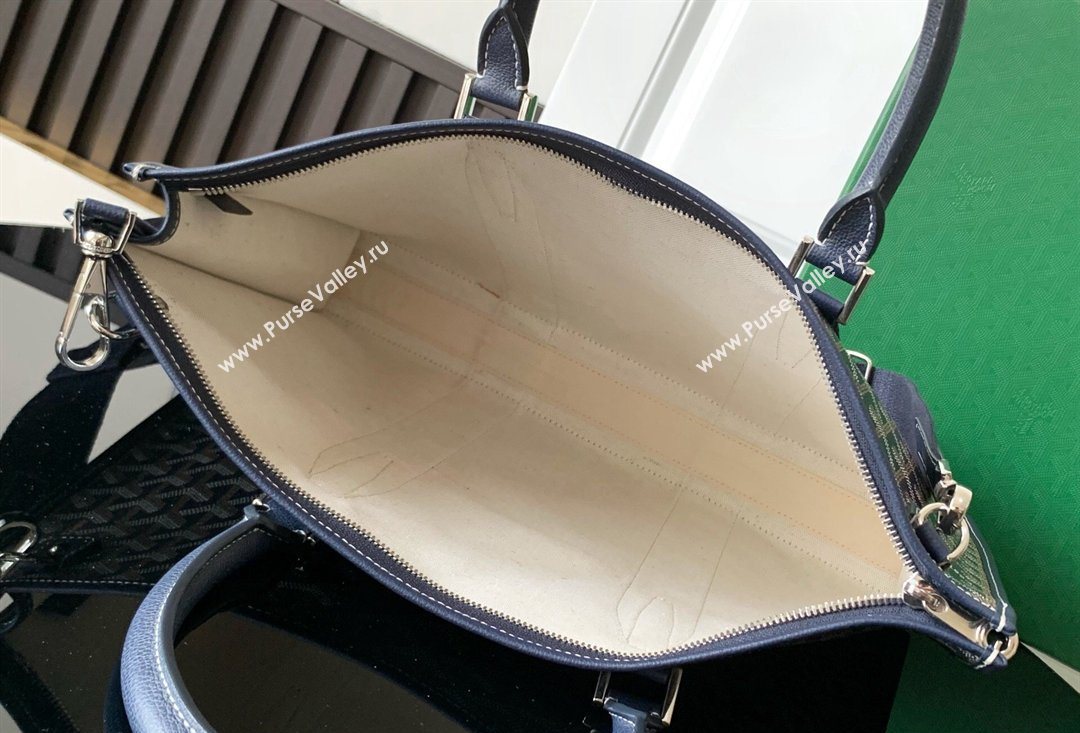 Goyard Morvan Document Case Top Handle Bag Navy Blue 2026 GY8066 (SCAI-260331002)