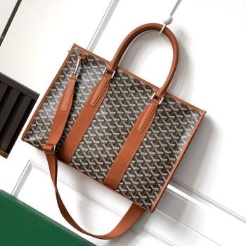 Goyard Morvan Document Case Top Handle Bag Brown 2026 GY8066 (SCAI-260331003)