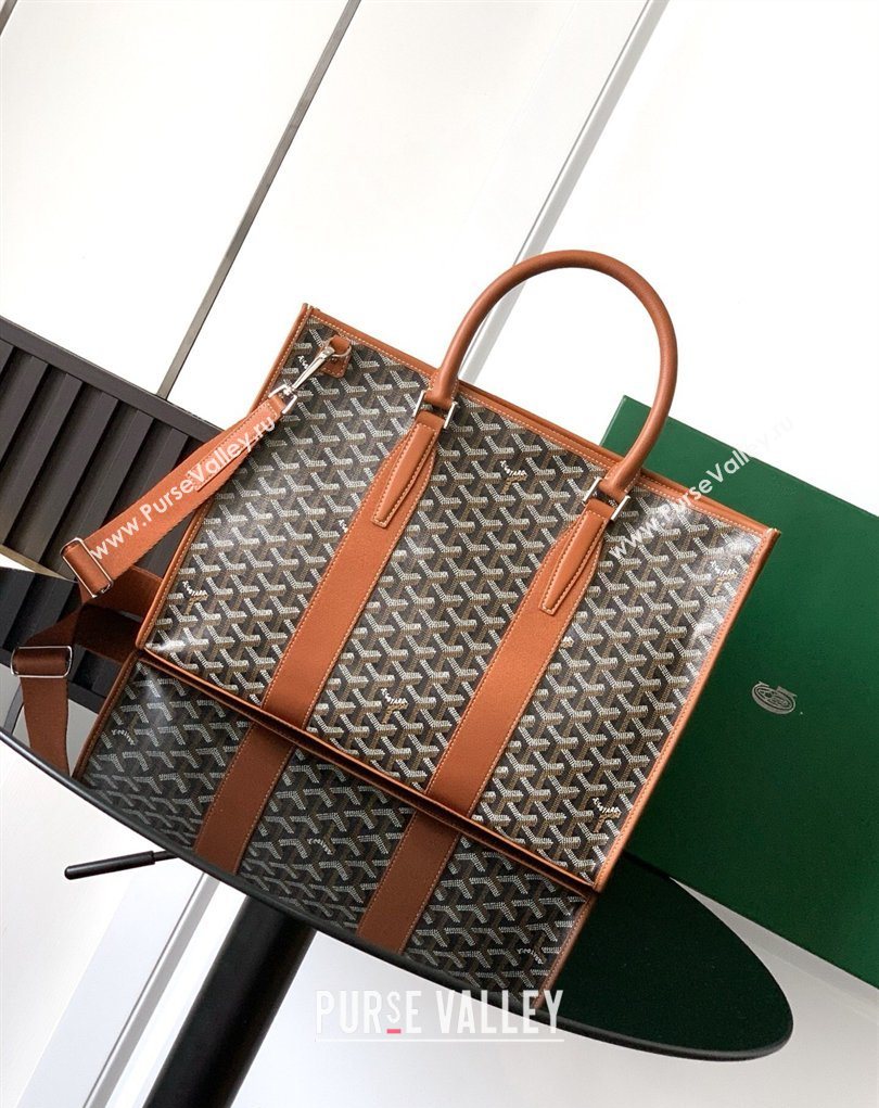 Goyard Morvan Document Case Top Handle Bag Brown 2026 GY8066 (SCAI-260331003)