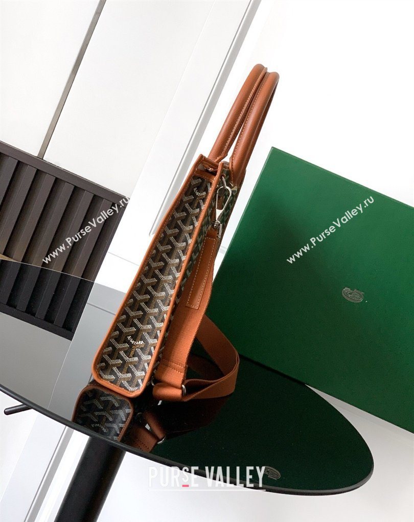 Goyard Morvan Document Case Top Handle Bag Brown 2026 GY8066 (SCAI-260331003)