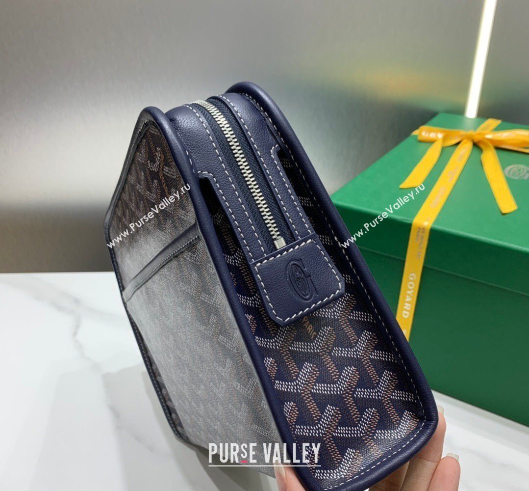 Goyard Jouvence MM Toiletry Clutch Bag Navy Blue 2026 020207 (SCAI-260331046)
