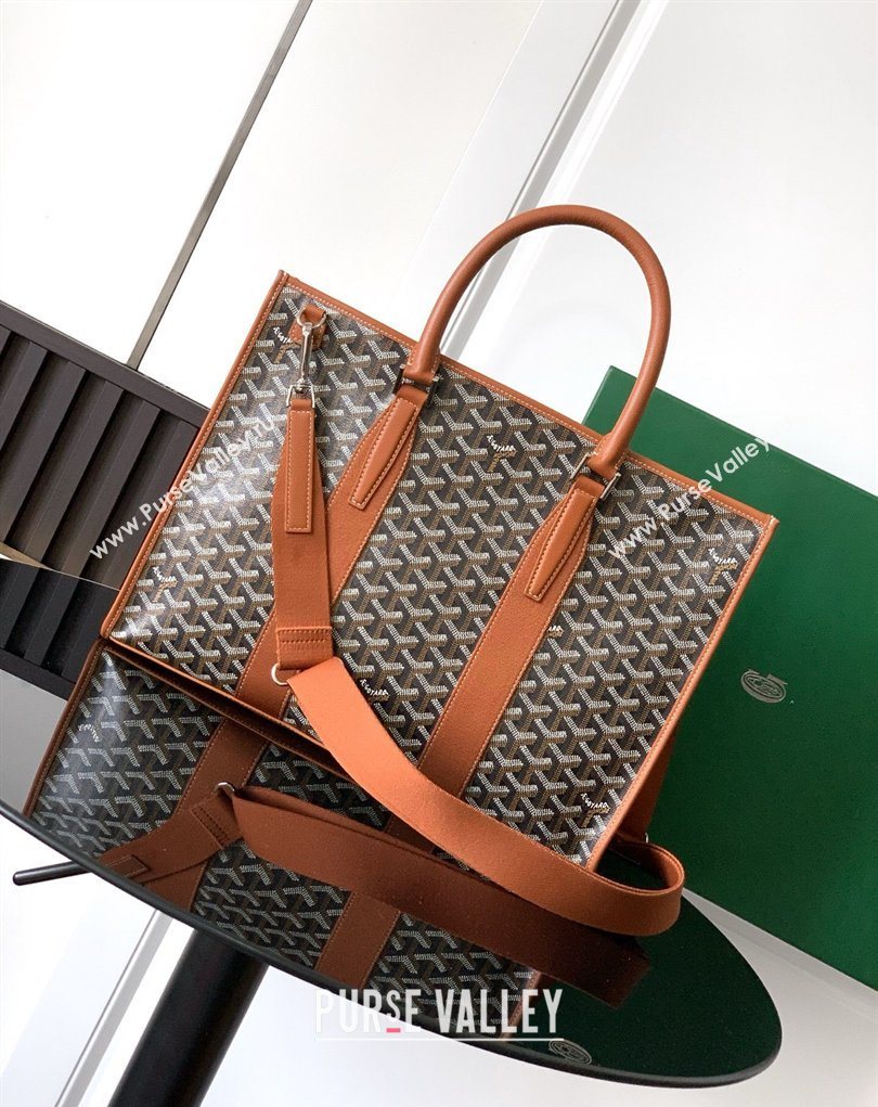 Goyard Morvan Document Case Top Handle Bag Brown 2026 GY8066 (SCAI-260331003)