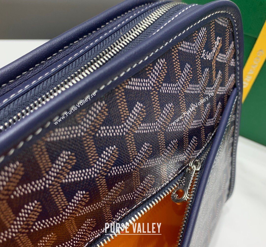 Goyard Jouvence MM Toiletry Clutch Bag Navy Blue 2026 020207 (SCAI-260331046)