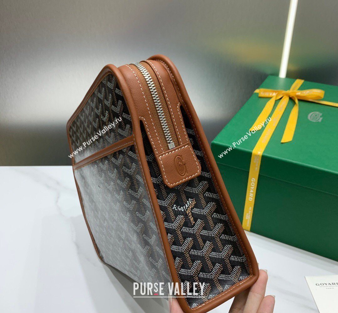 Goyard Jouvence GM Toiletry Clutch Bag Brown 2026 020208 (SCAI-260331049)