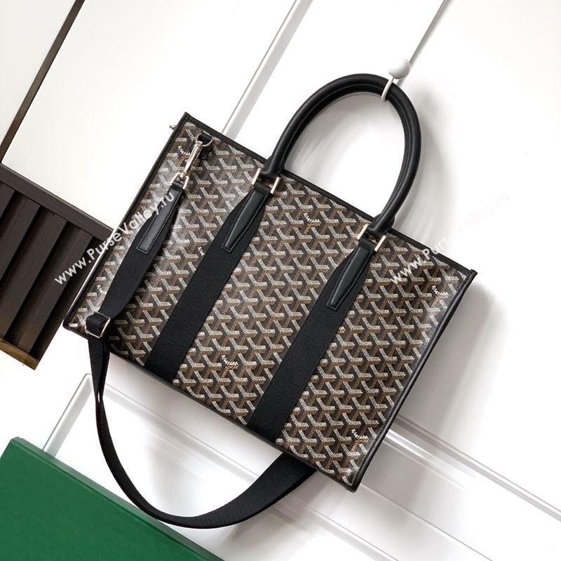 Goyard Morvan Document Case Top Handle Bag Black 2026 GY8066 (SCAI-260331001)