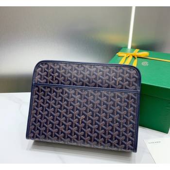 Goyard Jouvence GM Toiletry Clutch Bag Navy Blue 2026 020208 (SCAI-260331053)