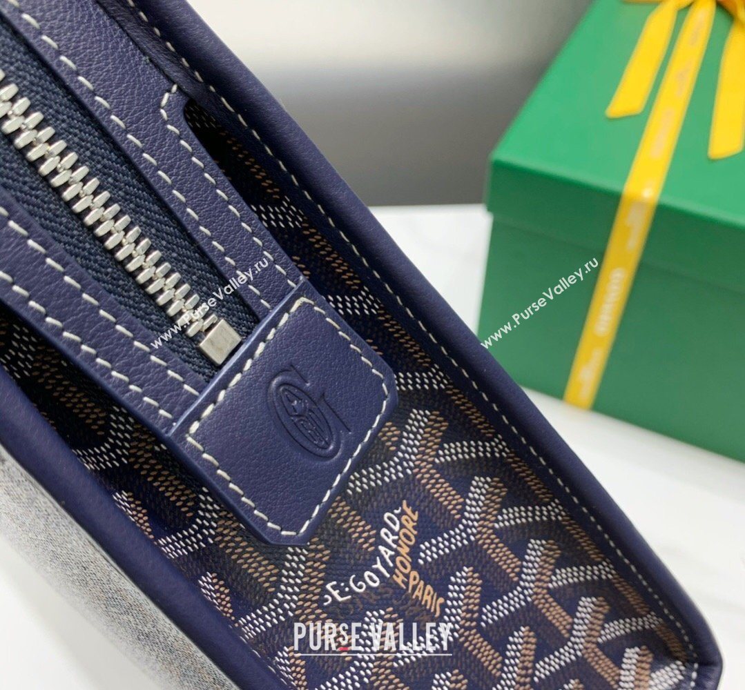 Goyard Jouvence GM Toiletry Clutch Bag Navy Blue 2026 020208 (SCAI-260331053)