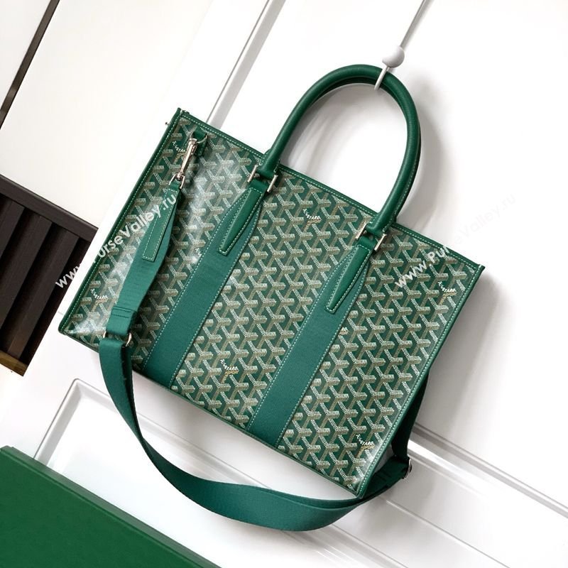 Goyard Morvan Document Case Top Handle Bag Green 2026 GY8066 (SCAI-260331004)