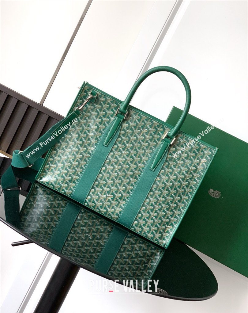 Goyard Morvan Document Case Top Handle Bag Green 2026 GY8066 (SCAI-260331004)