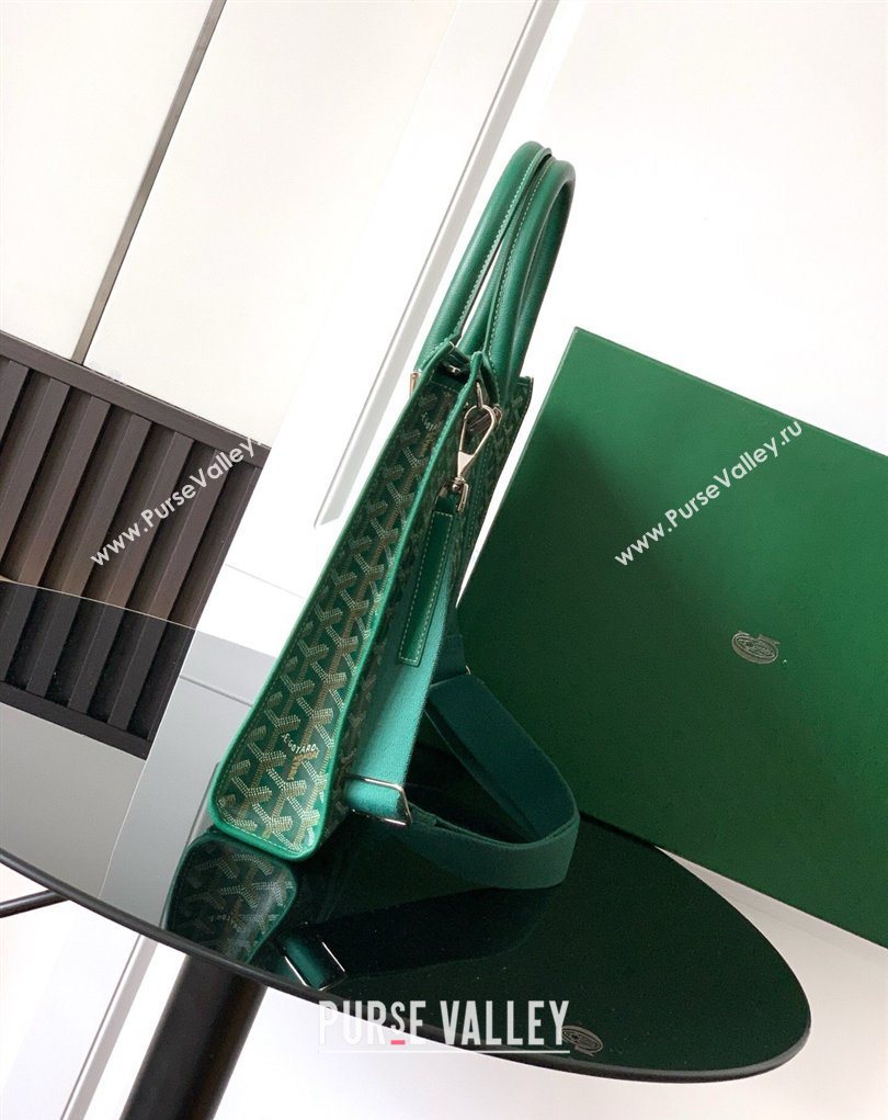 Goyard Morvan Document Case Top Handle Bag Green 2026 GY8066 (SCAI-260331004)
