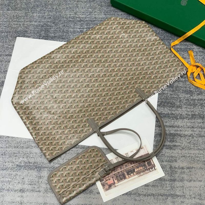 Goyard Saint Louis Claire-Voie GM Tote Bag Grey/Green 2026 GY8001 (SCAI-260331057)