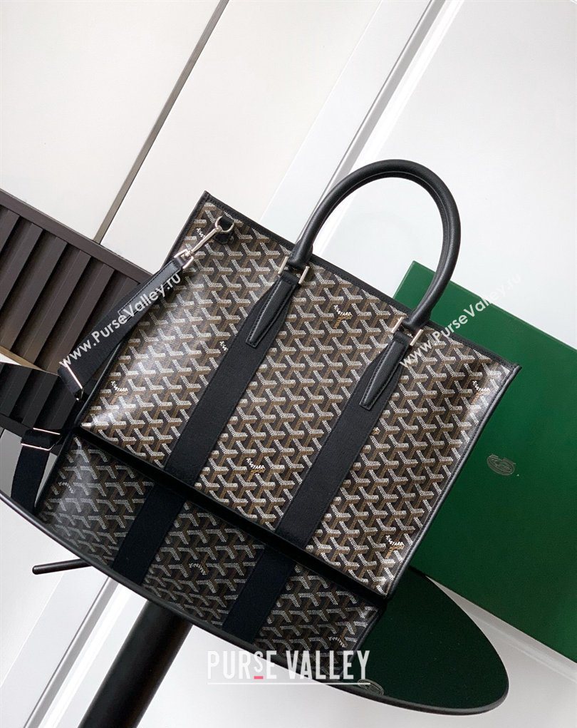 Goyard Morvan Document Case Top Handle Bag Black 2026 GY8066 (SCAI-260331001)