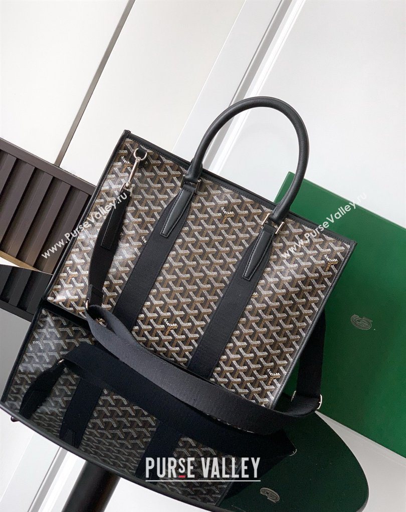 Goyard Morvan Document Case Top Handle Bag Black 2026 GY8066 (SCAI-260331001)