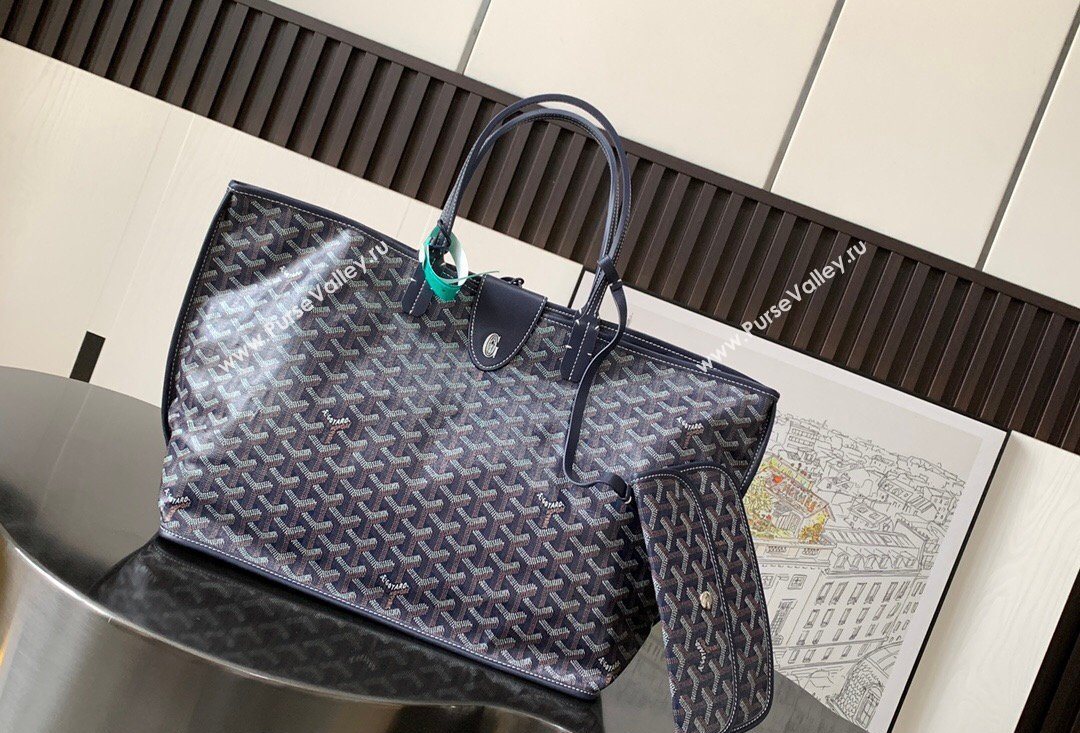 Goyard Reversible Anjou PM Tote Bag Navy Blue 2026 020166M (SCAI-260331062)
