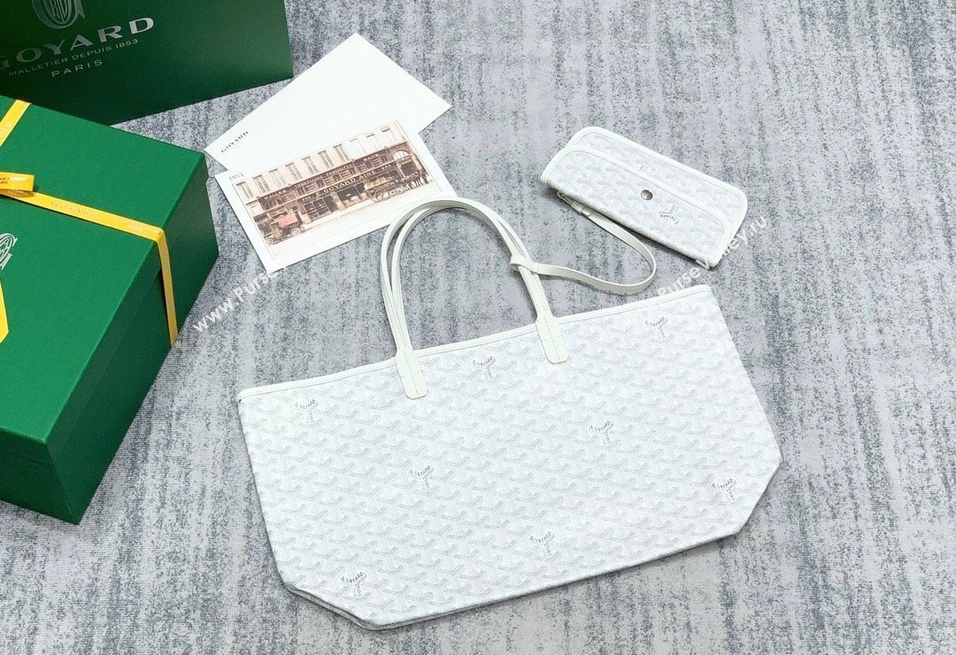 Goyard Saint Louis PM Tote Bag White 2023 020146M (ZHANG-231130018)