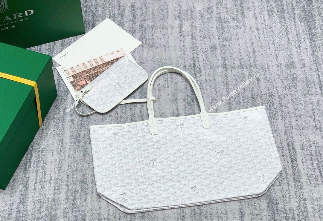 Goyard Saint Louis PM Tote Bag White 2023 020146M (ZHANG-231130018)