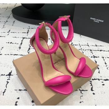 Gianvito Rossi Bijoux High Heel Sandals 10.5cm in Calf Leather Dark Pink 2024 0704 (KER-240704073)