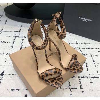 Gianvito Rossi Bijoux High Heel Sandals 10.5cm in Animal Print Brown 2024 0704 (KER-240704074)