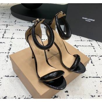 Gianvito Rossi Bijoux High Heel Sandals 10.5cm in Patent Leather Black 2024 0704 (KER-240704076)