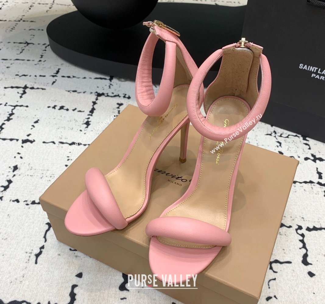 Gianvito Rossi Bijoux High Heel Sandals 10.5cm in Calf Leather light Pink 2024 0704 (KER-240704061)