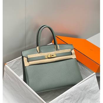 Hermes Birkin 30cm Bag in Togo Calfskin Almond Green 2023 1227 (FL-231227113)