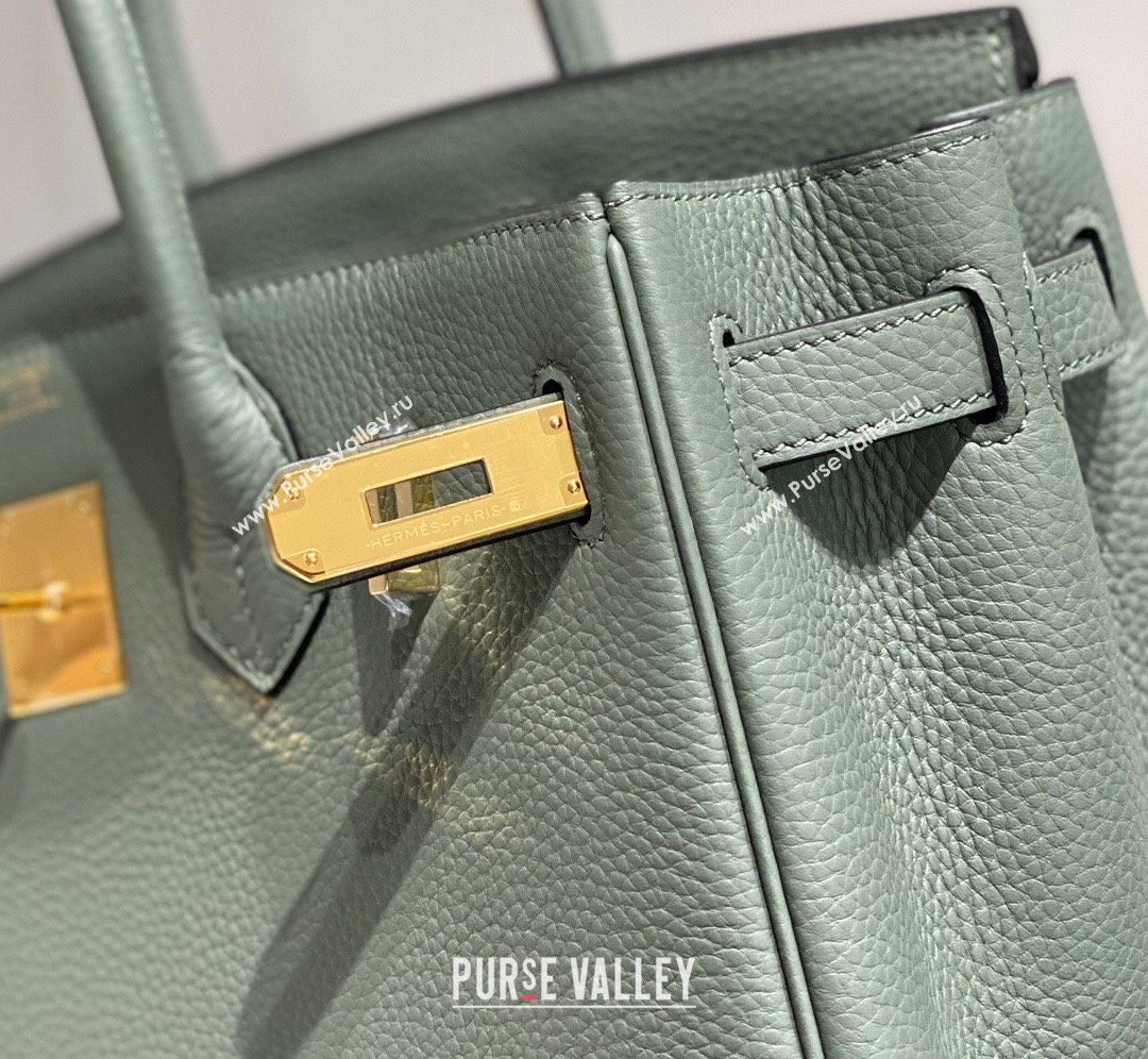 Hermes Birkin 30cm Bag in Togo Calfskin Almond Green 2023 1227 (FL-231227113)