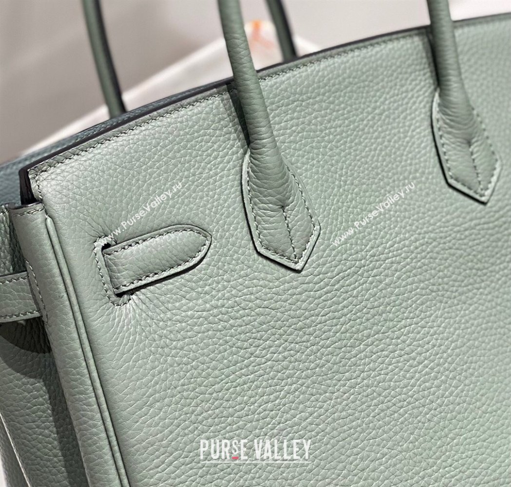 Hermes Birkin 30cm Bag in Togo Calfskin Almond Green 2023 1227 (FL-231227113)