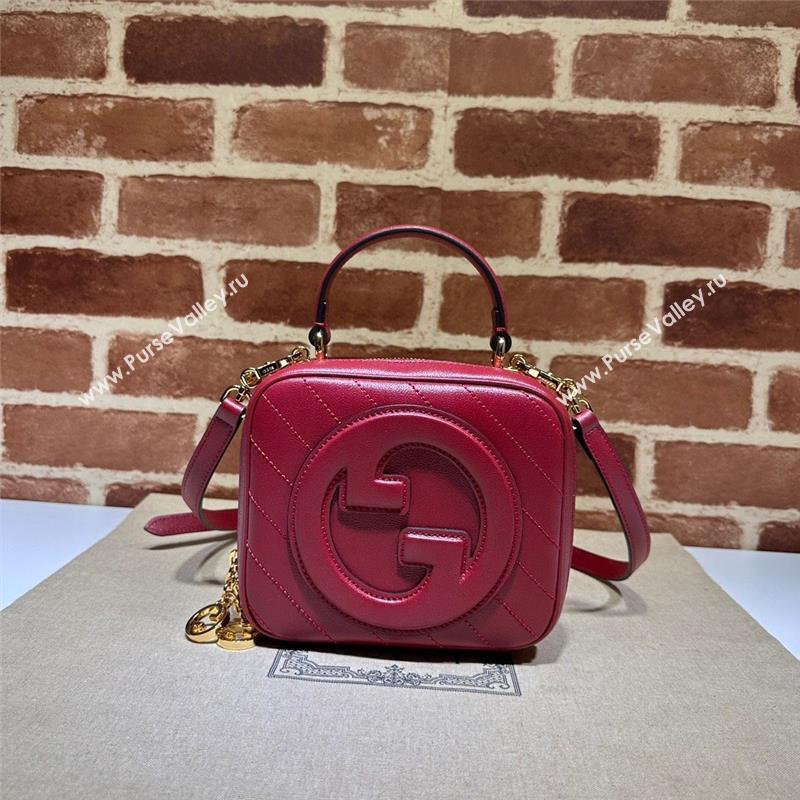 Gucci Blondie Leather Top Handle bag 744434 Red 2023 (DLH-230908038)