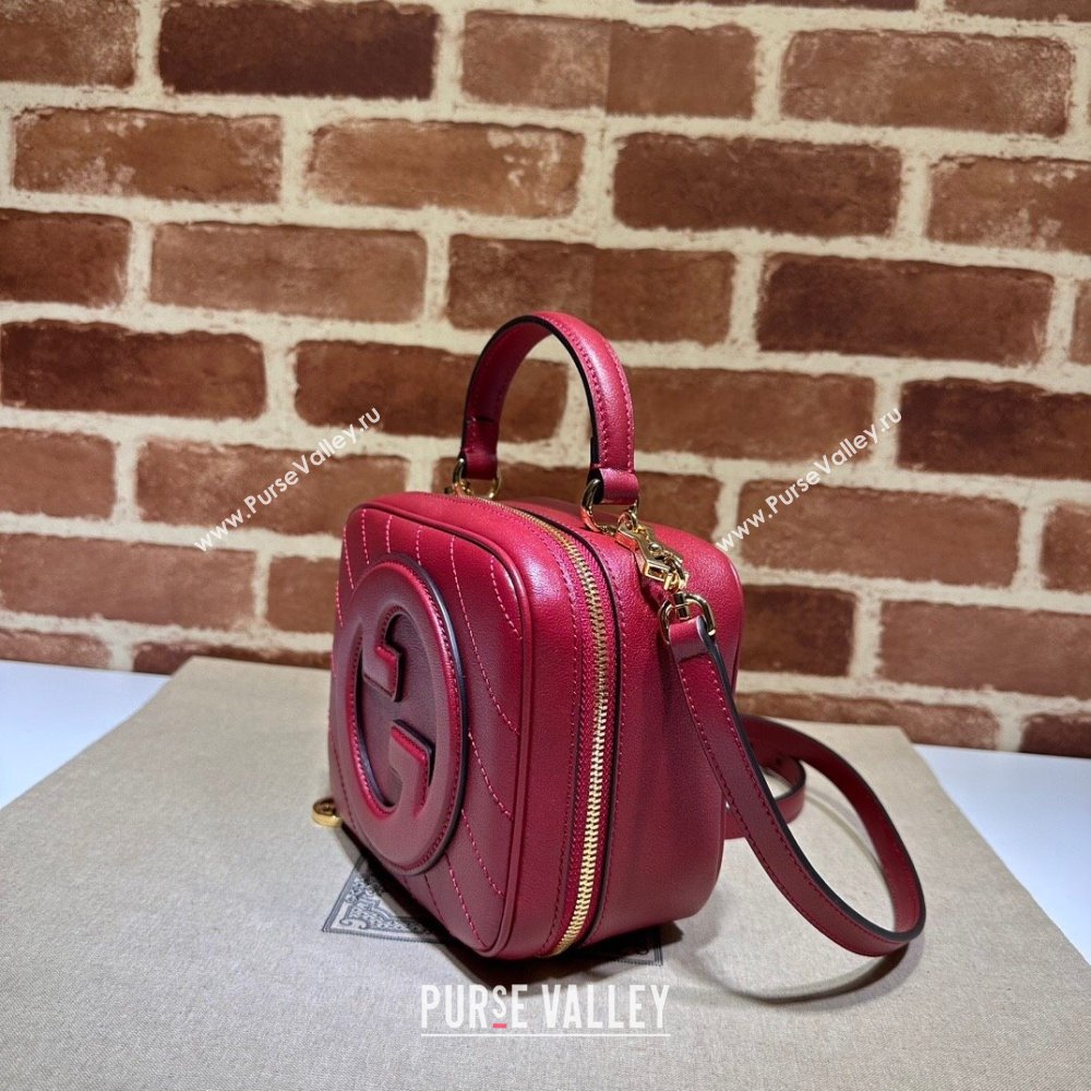 Gucci Blondie Leather Top Handle bag 744434 Red 2023 (DLH-230908038)