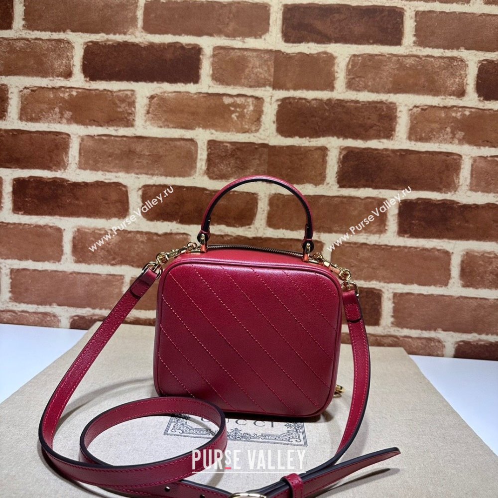 Gucci Blondie Leather Top Handle bag 744434 Red 2023 (DLH-230908038)