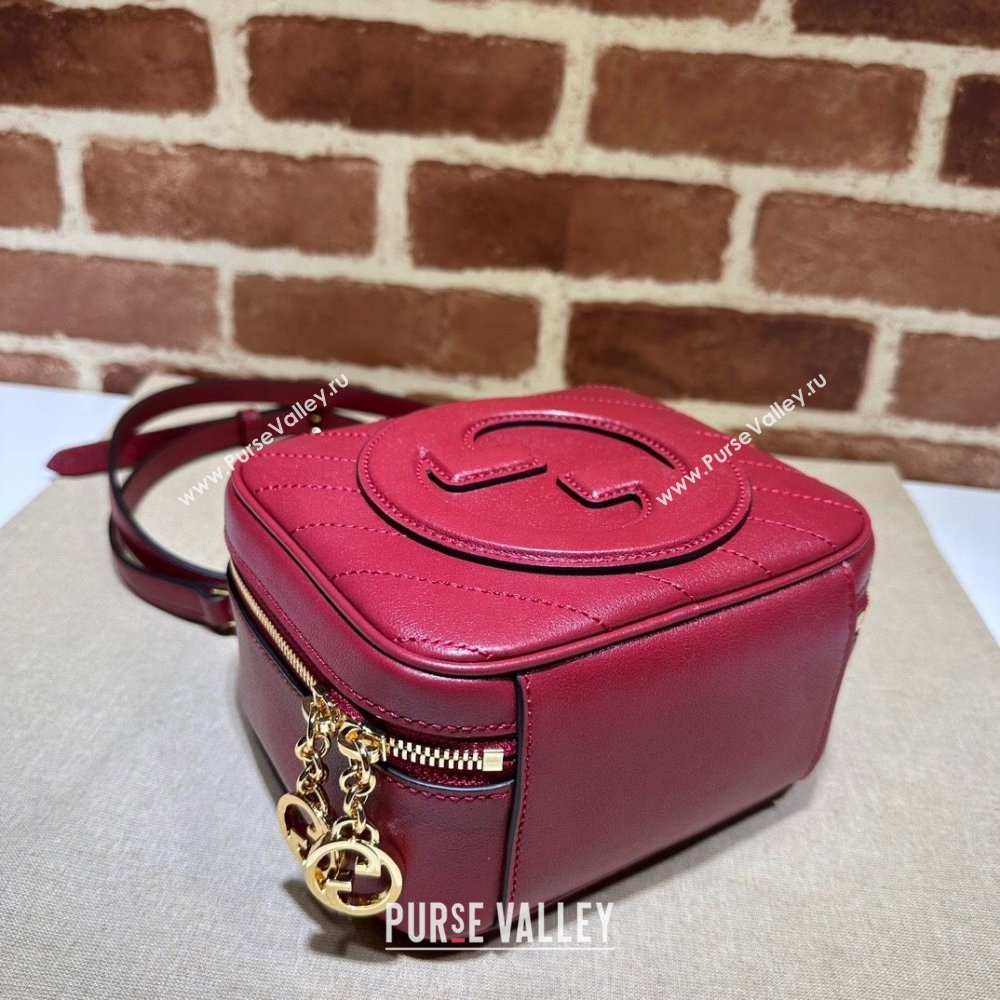 Gucci Blondie Leather Top Handle bag 744434 Red 2023 (DLH-230908038)