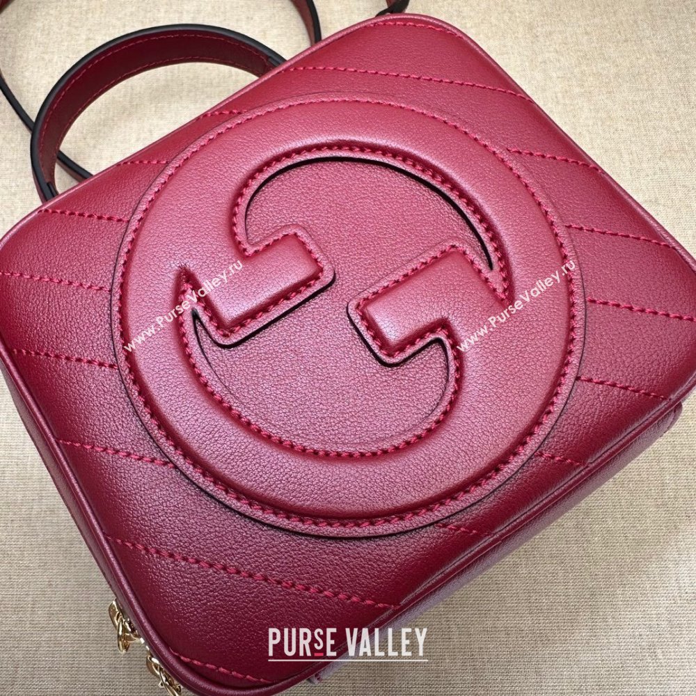 Gucci Blondie Leather Top Handle bag 744434 Red 2023 (DLH-230908038)