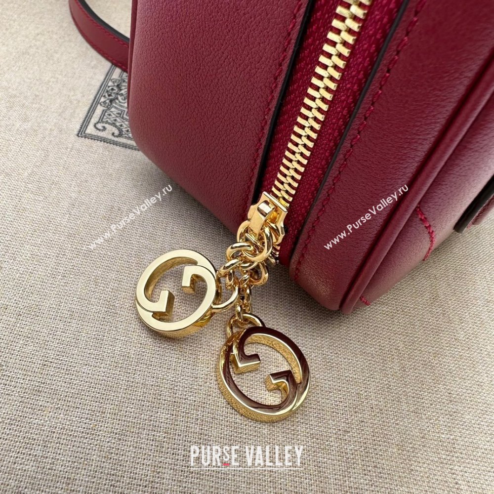 Gucci Blondie Leather Top Handle bag 744434 Red 2023 (DLH-230908038)