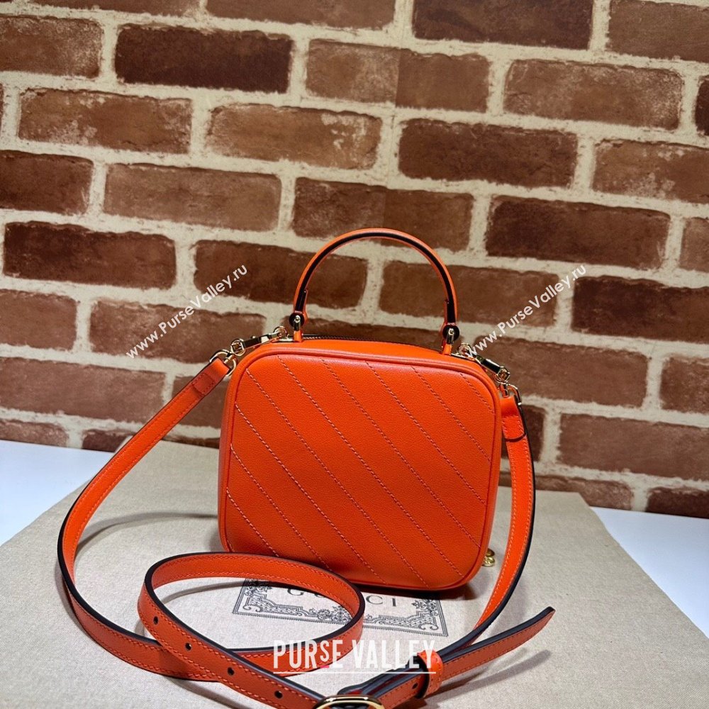 Gucci Blondie Leather Top Handle bag 744434 Orange 2023 (DLH-230908039)