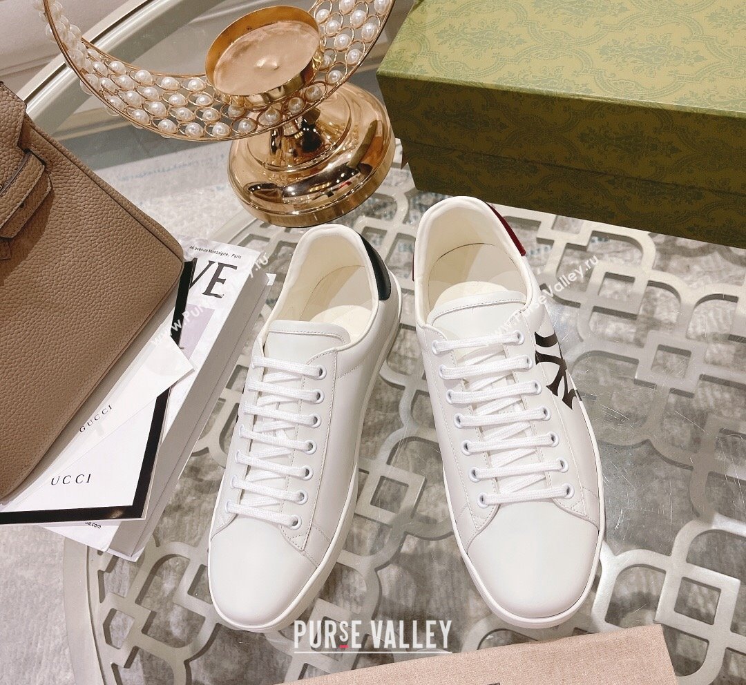 Gucci Ace Leather Sneakers NY White 2023 1012 (SS-231012100)