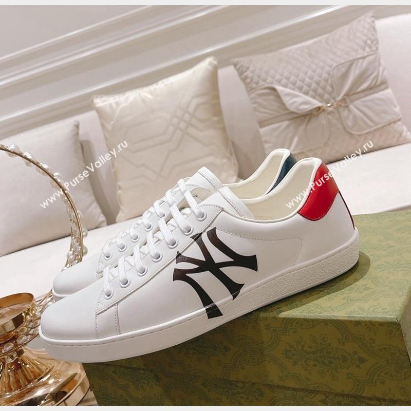 Gucci Ace Leather Sneakers NY White 2023 1012 (SS-231012100)