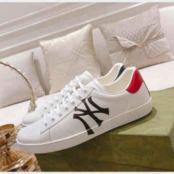 Gucci Ace Leather Sneakers NY White 2023 1012 (SS-231012100)