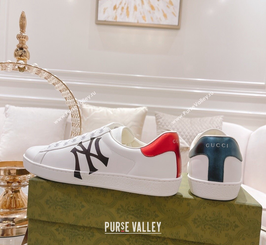 Gucci Ace Leather Sneakers NY White 2023 1012 (SS-231012100)